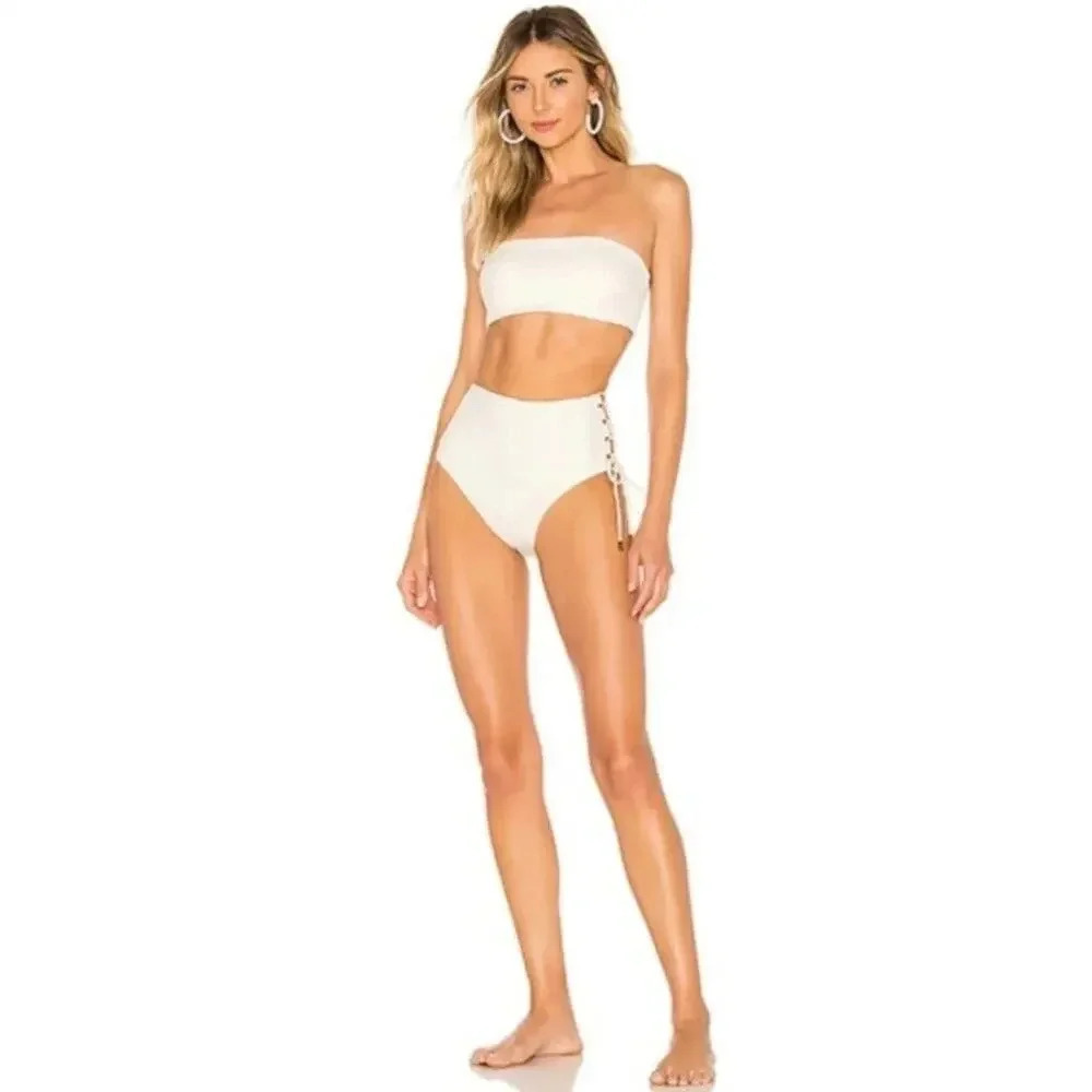 NWT Kopper & Zink Tyler Strapless Cream Bikini Top - Picture 4 of 5